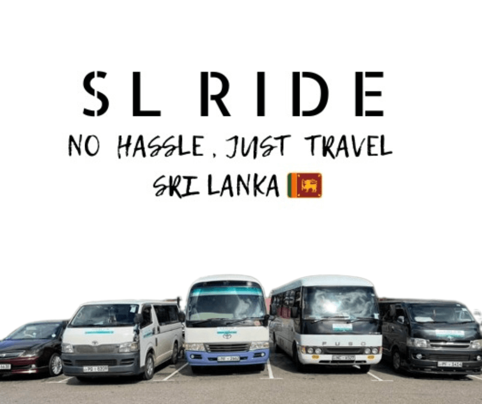 SL RIDE fleet — cars, vans and buses for Sri Lanka tours